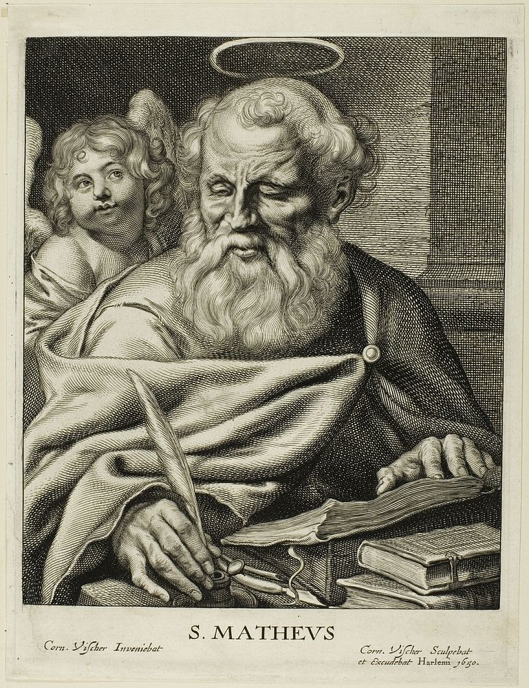 Saint Matthew, from The Four Evangelists by Cornelis Visscher