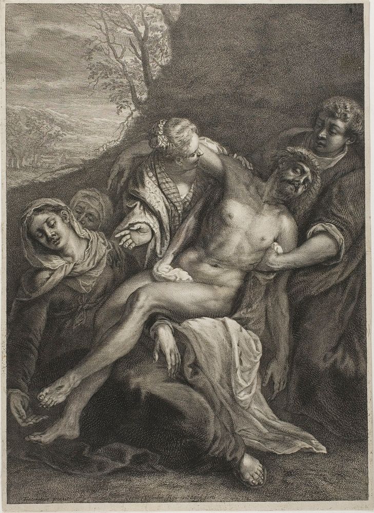 The Lamentation, from Cabinet Reynst by Cornelis Visscher