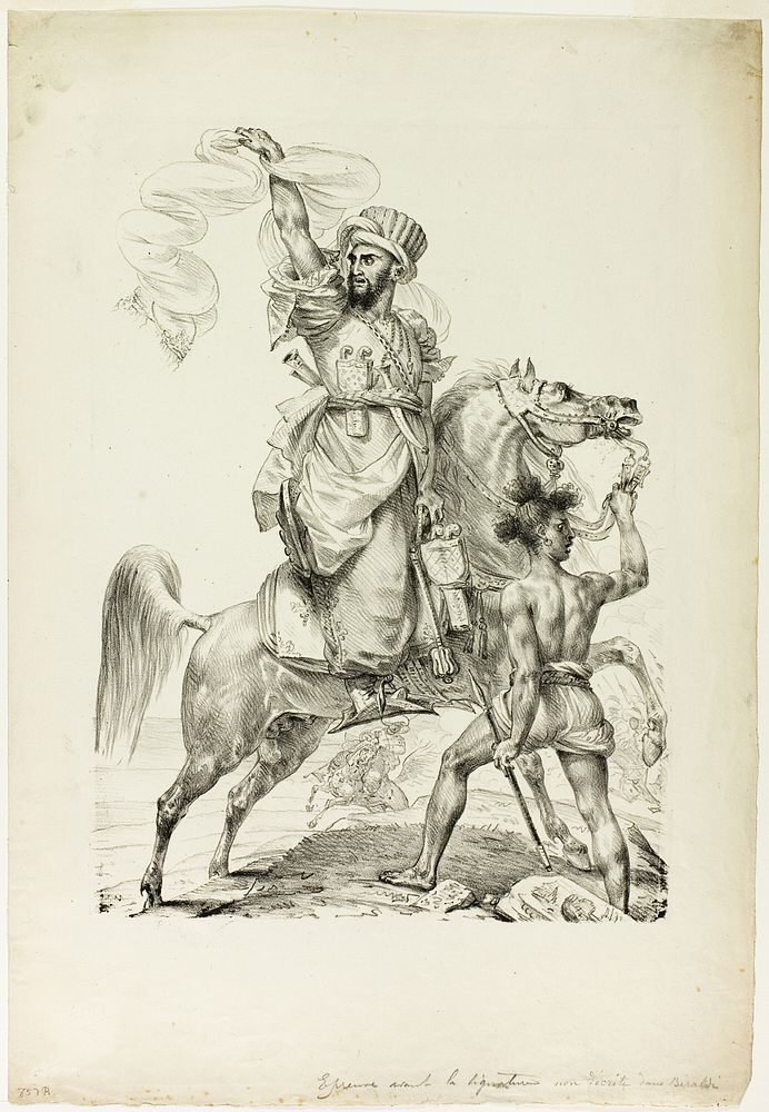 Mounted Mameluke Chieftain Calling for Aid by Baron Antoine Jean Gros