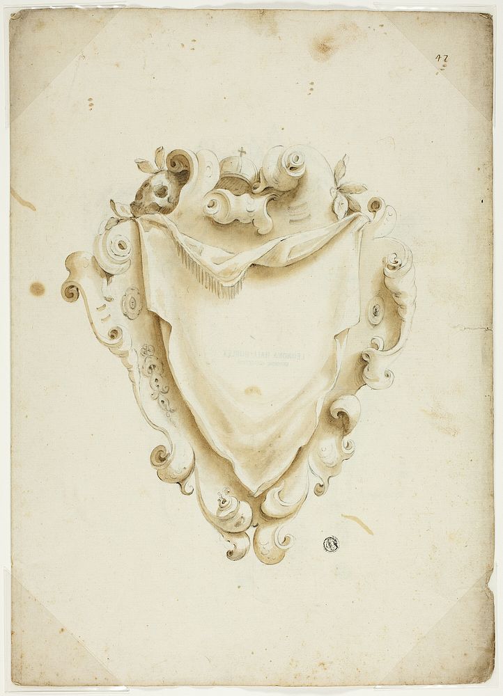 Design for Escutcheon, with Orb