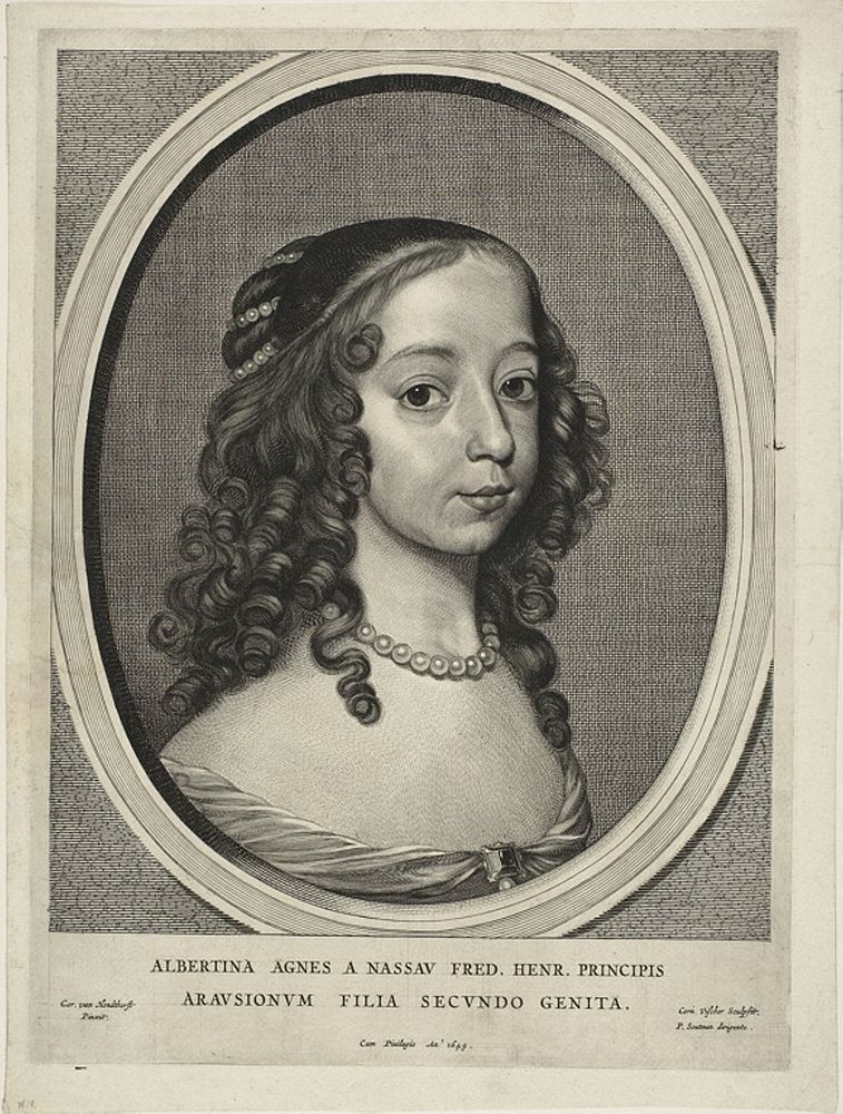Albertine Agnes, Princess of Orange Nassau, from Nine Portraits by Cornelis Visscher, the Elder