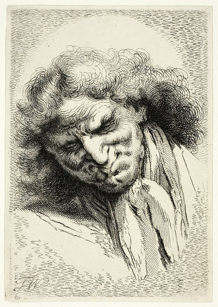 Head of an Old Man Sleeping by Thomas Worlidge