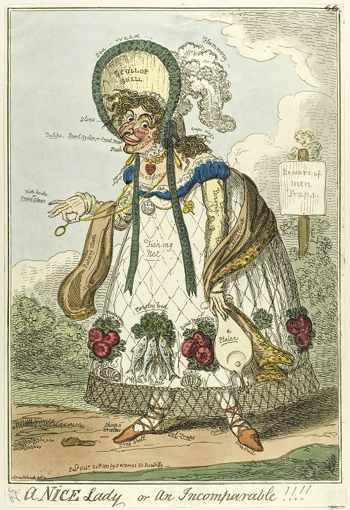 A Nice Lady or an Incomparable!!!! by George Cruikshank