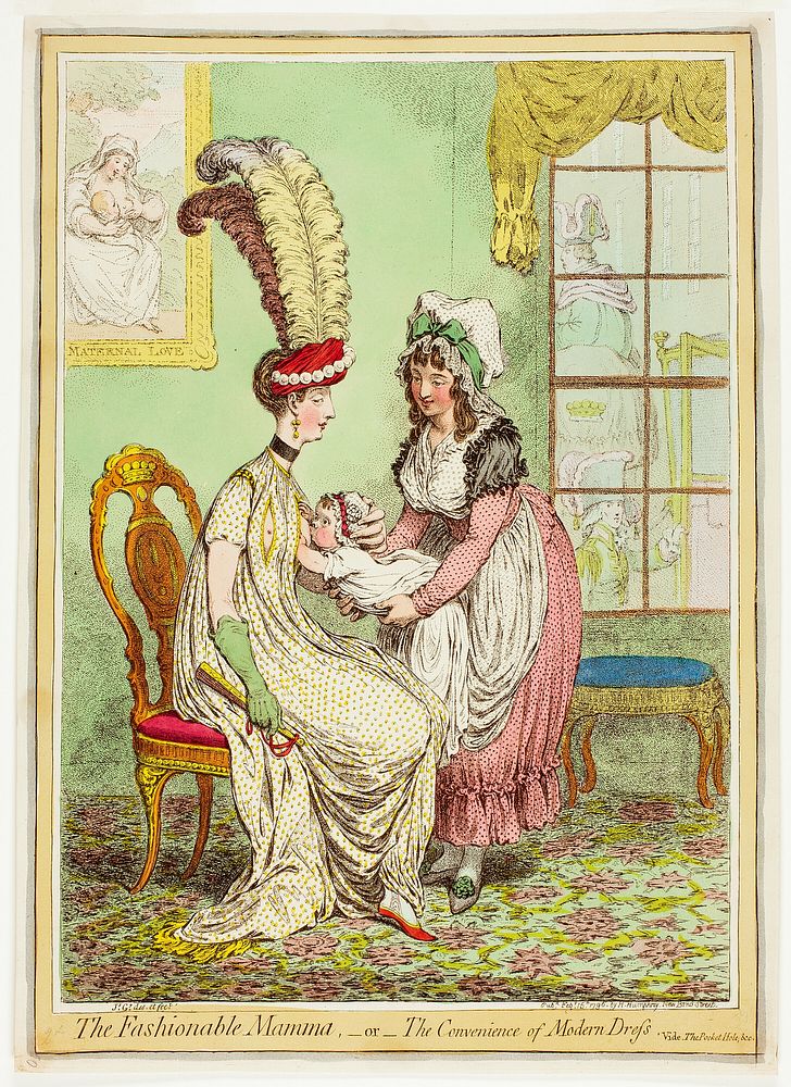 The Fashionable Mamma, or, The Convenience of Modern Dress by James Gillray