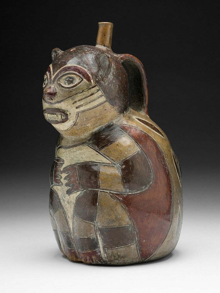 Vessel in the Form of a Pampas Cat by Nazca