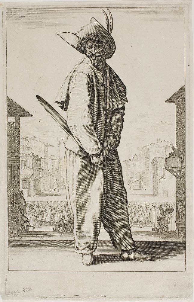 Zanni, from Three Italian Comedians by Jacques Callot
