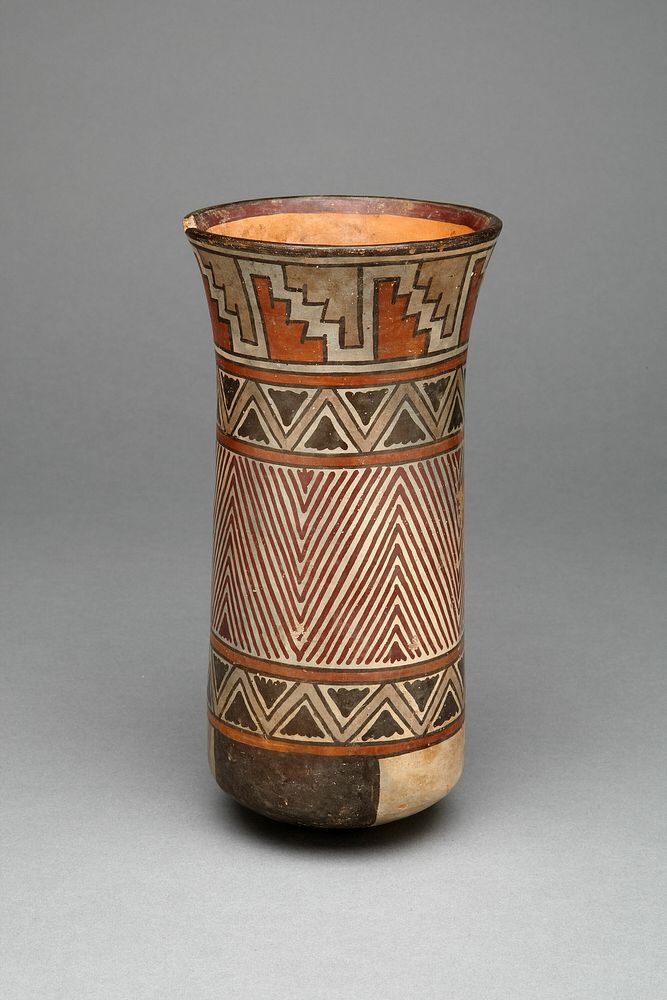 Beaker with Geometric Textile Pattern by Nazca