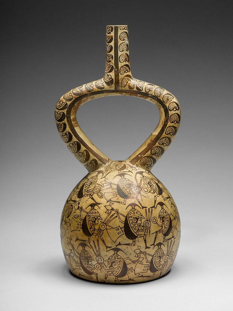 Vessel Depicting the Assault of Bean Warriors by Moche