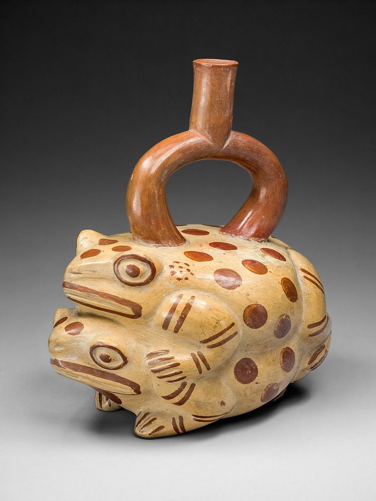 Vessel Depicting Frogs Mating by Moche