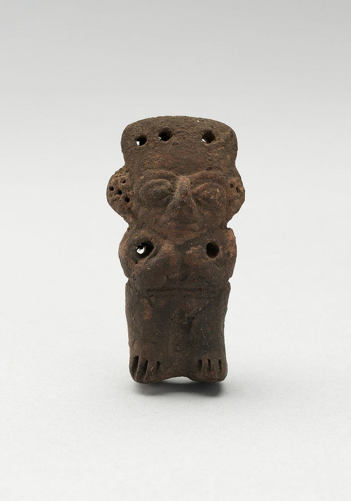 Mold-Made Female Figurine with Pierced Holes in Head and Shoulders by Moche