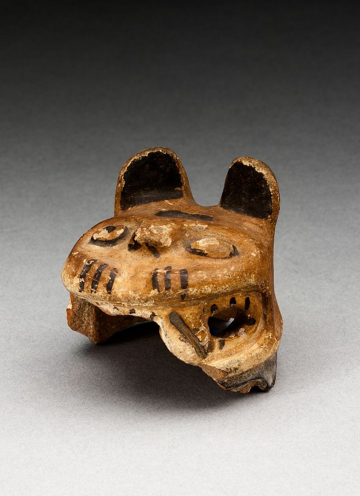 Vessel Fragment in the Form of a Feline Head by Tiwanaku