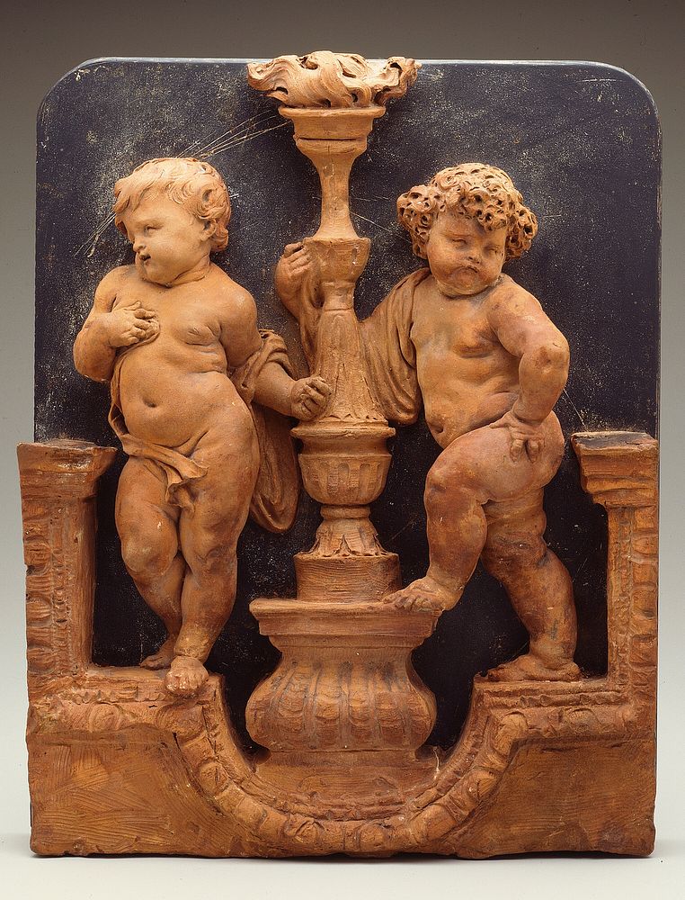 Two Putti Supporting a Torch