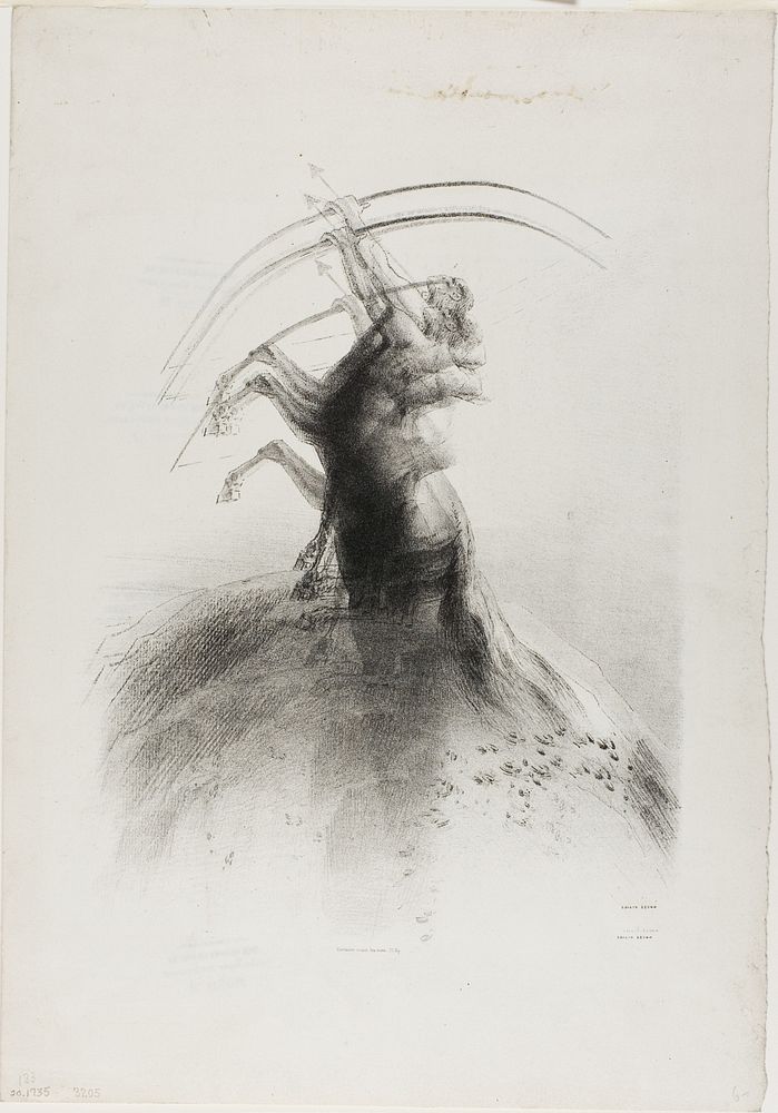 Centaur Taking Aim at the Clouds by Odilon Redon