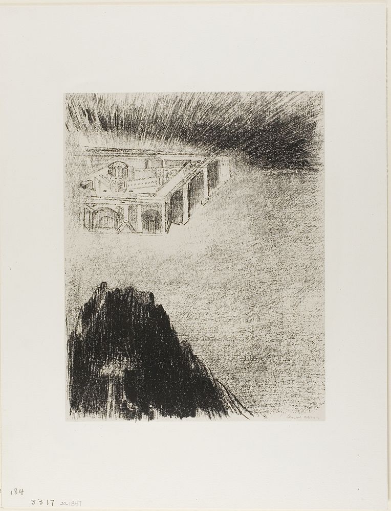 And I John Saw the Holy City, New Jerusalem, Coming Down from God Out of Heaven, plate 11 of 12 by Odilon Redon