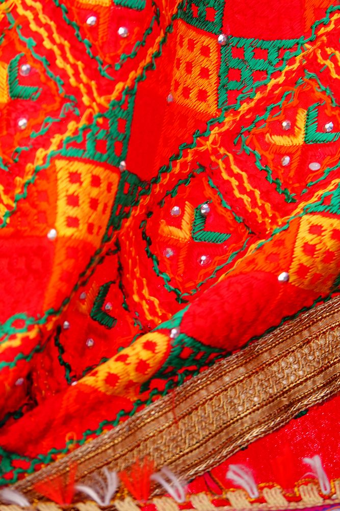 Punjabi market, Indian traditional fabric.