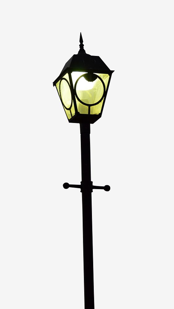 Lamppost street light isolated design