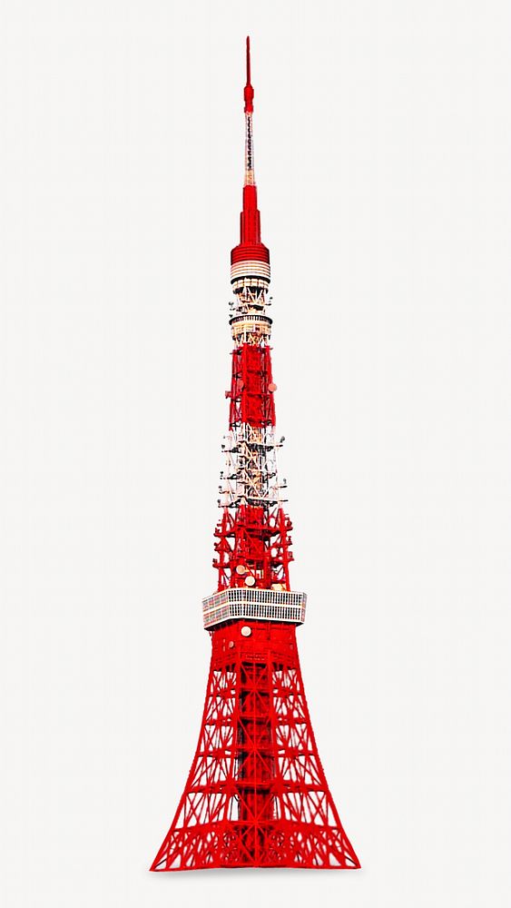 Tokyo tower landmark isolated image