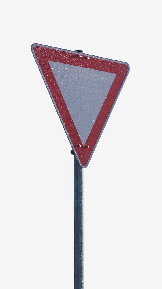 Triangular road sign isolated design