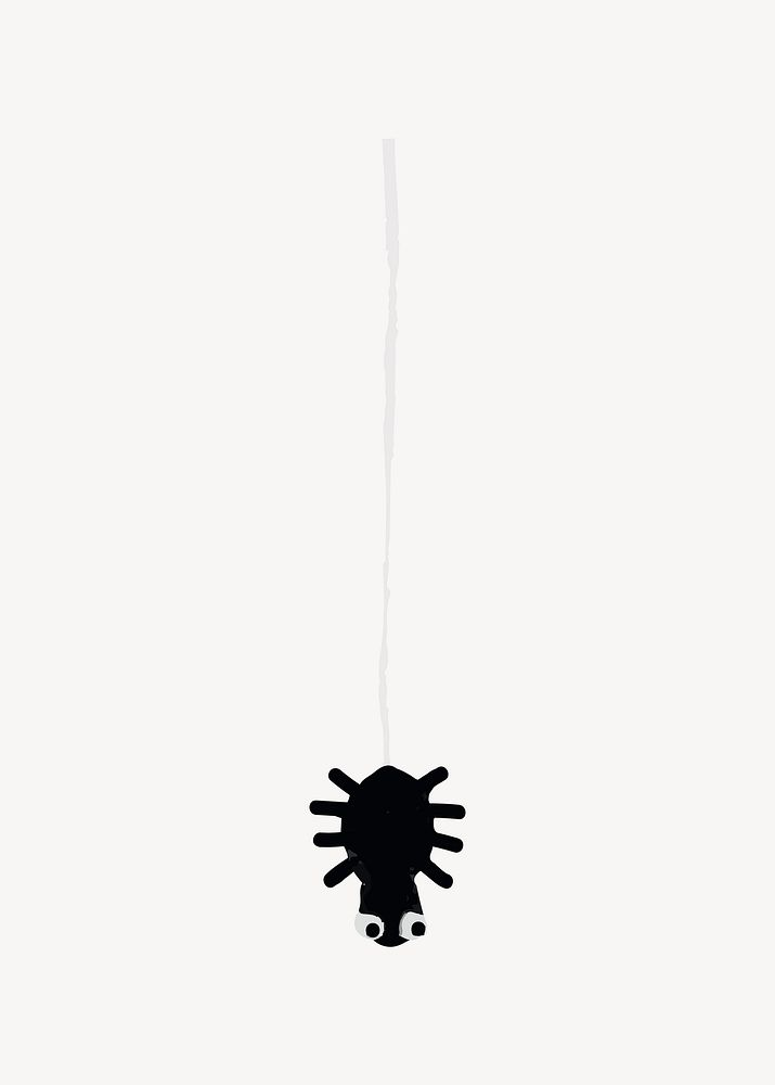 Cute spider, Halloween decoration collage element vector