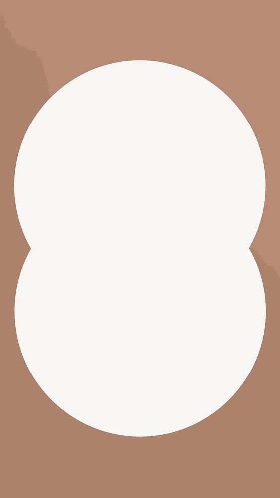 Brown frame mobile wallpaper, overlapping circles vector