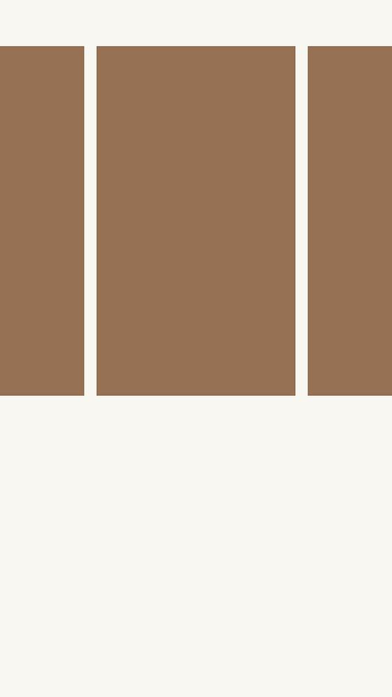 Brown frames phone wallpaper, collage element vector