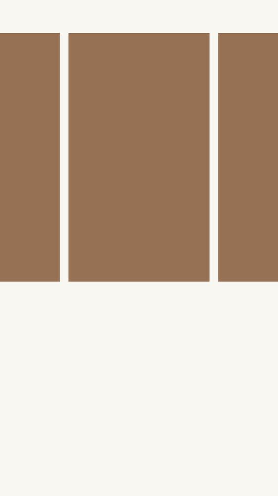 Brown frames phone wallpaper, collage Premium Vector rawpixel