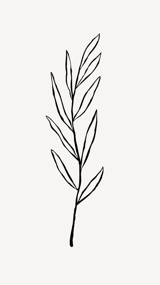Black leaf clip art vector