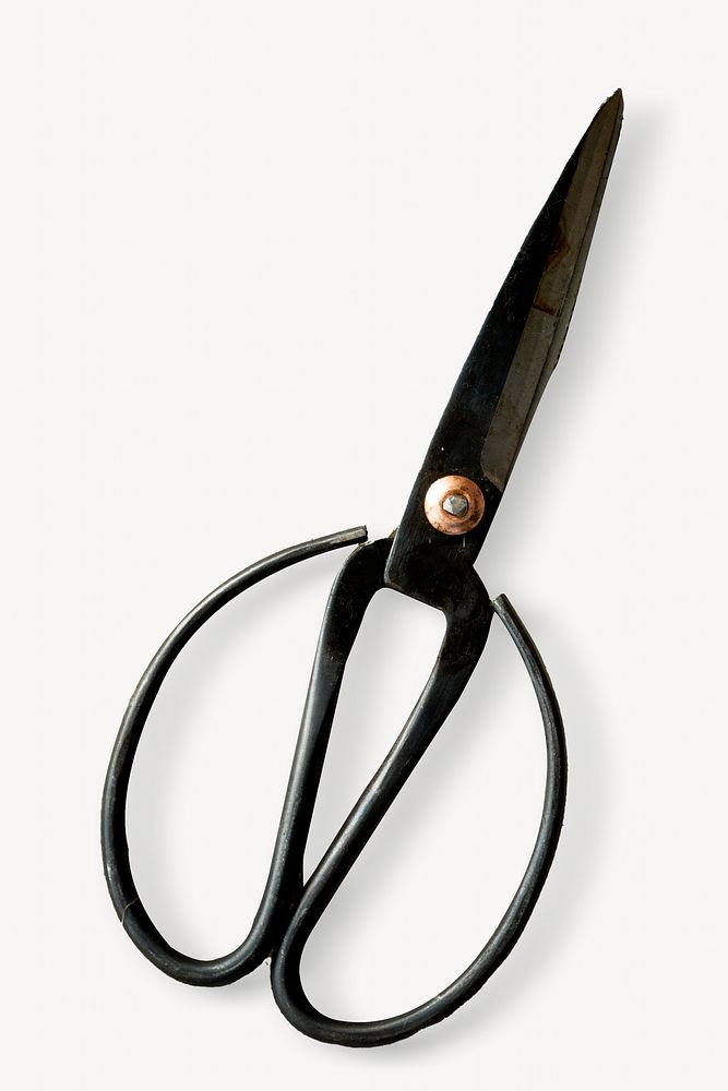Black scissors collage element