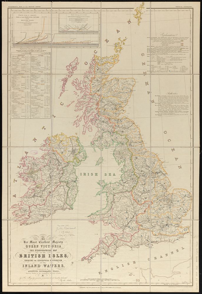             To her most excellent majesty Queen Victoria this hydrographical map of the British Isles, exhibiting the…