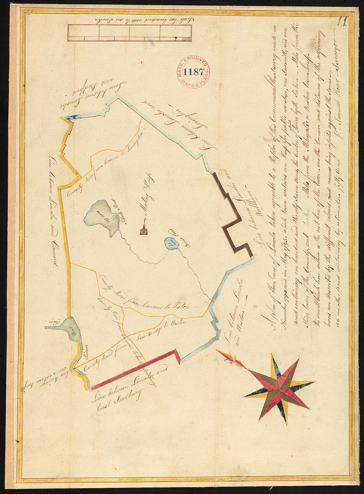             Plan of Lincoln surveyed by Samuel Hoar, dated May, 1795.          