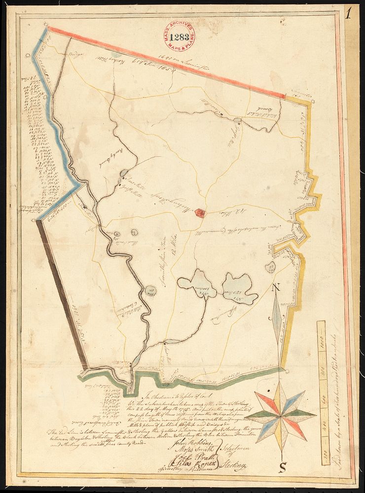             Plan of Sterling, surveyor's name not given, dated May 22, 1795.          