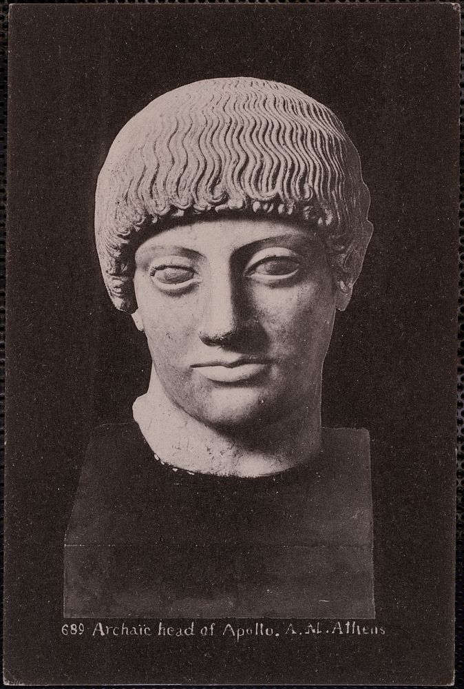             689. Archaïc head of Apollo, A. M. Athens          