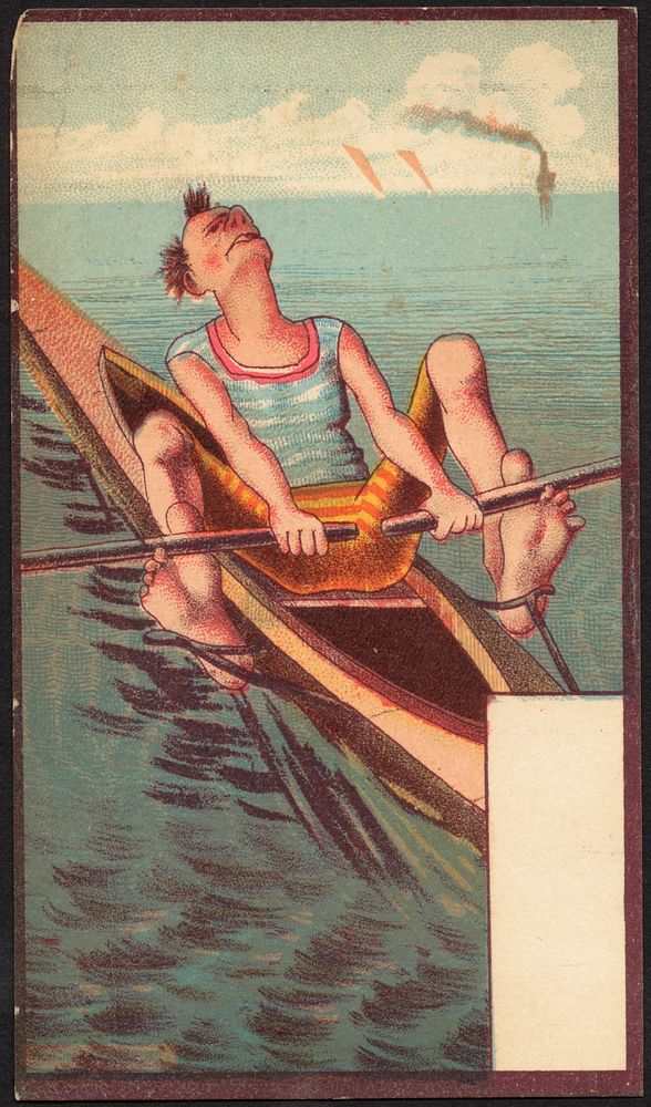             Man rowing a kayak.          