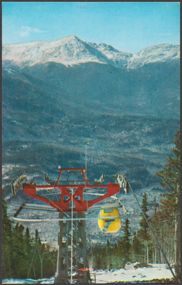             Mount Adams, Jefferson and Madison and gondola lift at Wildcat, N.H.          
