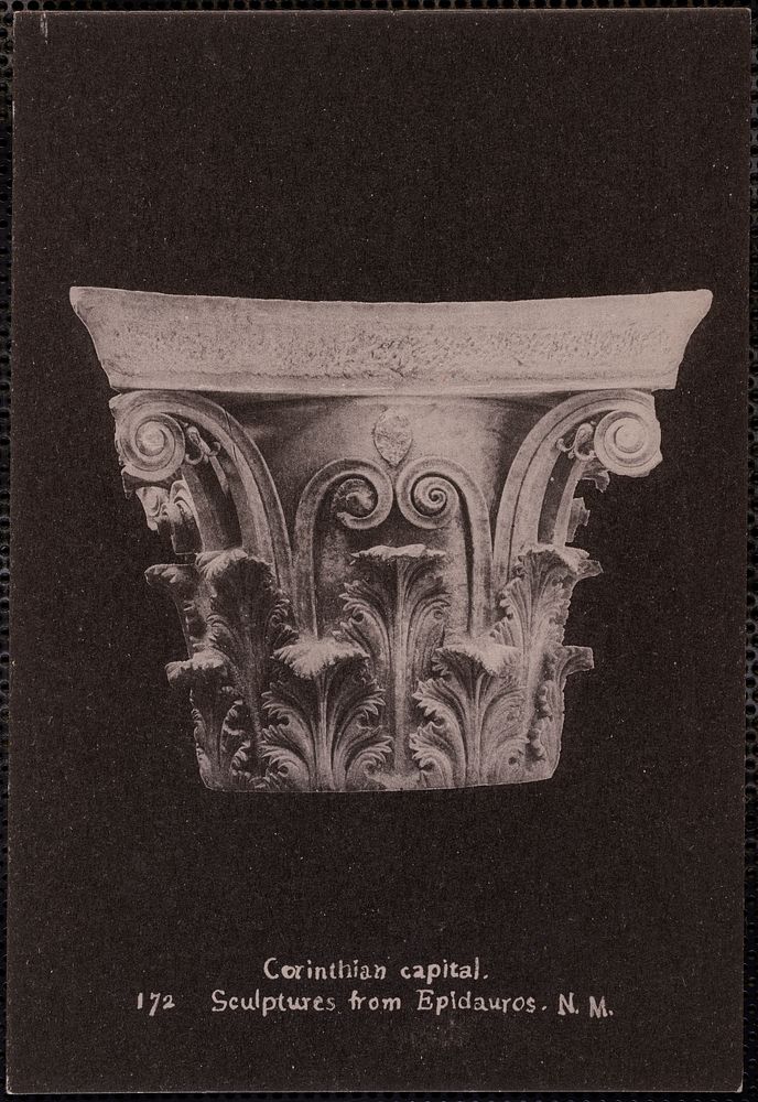             172 Corinthian capital. Sculptures from Epidauros. N. M.          