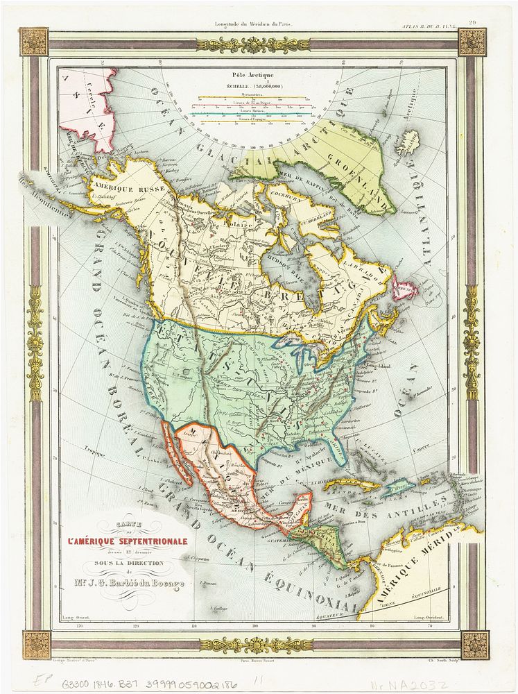             Carte de l'Amérique Septentrionale          