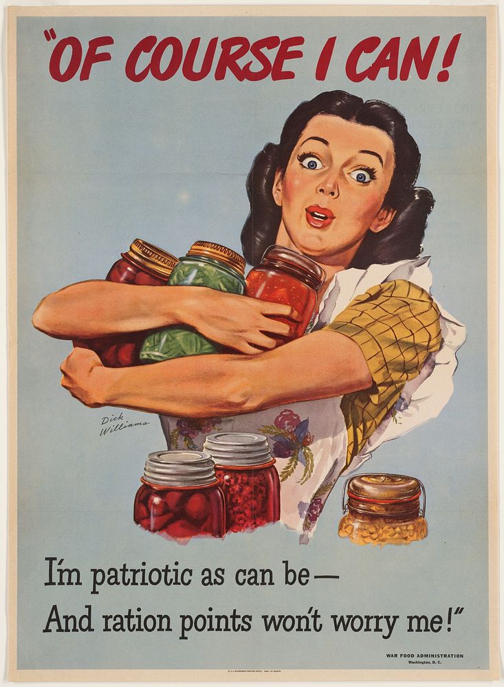             Of course I can! I'm as patriotic as can be -- and ration points won't worry me!          