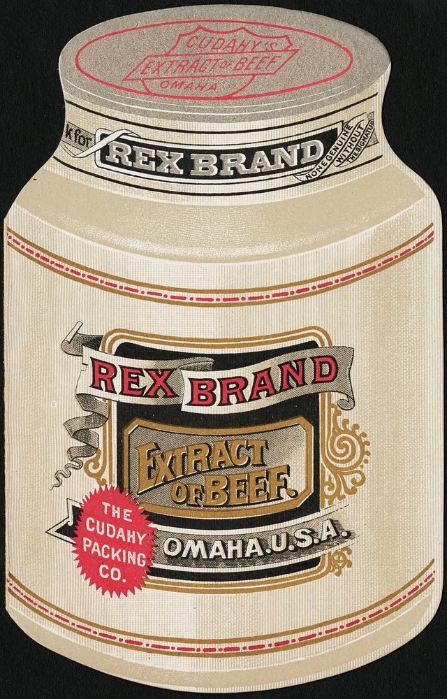             Rex Brand Extract of Beef. Omaha, U. S. A.          
