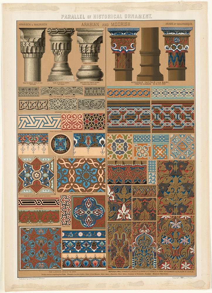             Parallel of historical ornament, Arabian and Moorish          