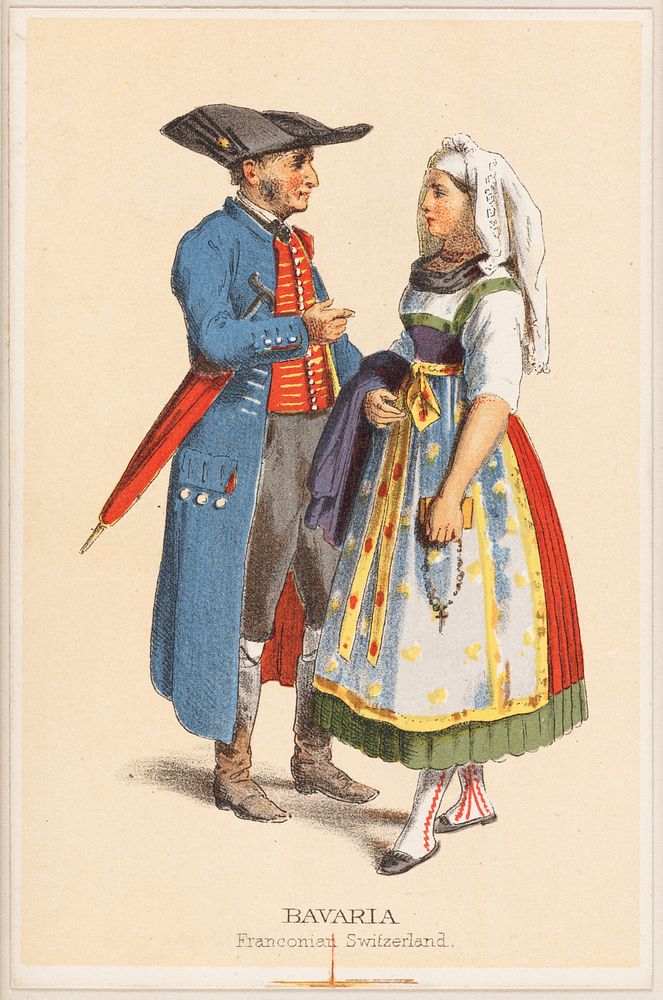             German peasant costumes - Bavaria Franconian Switzerland          