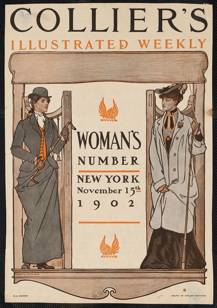             Collier's illustrated weekly. Woman's number, New York, November 15th, 1902.           by Edward Penfield