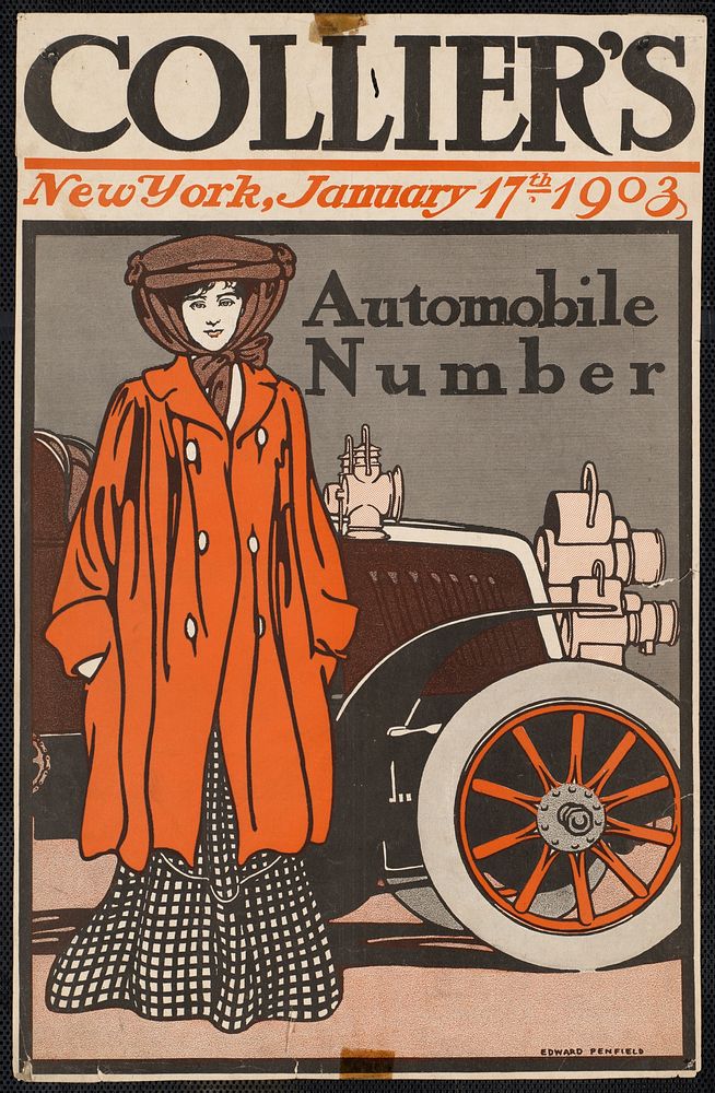             Collier's automobile number, New York, January 17th, 1903           by Edward Penfield