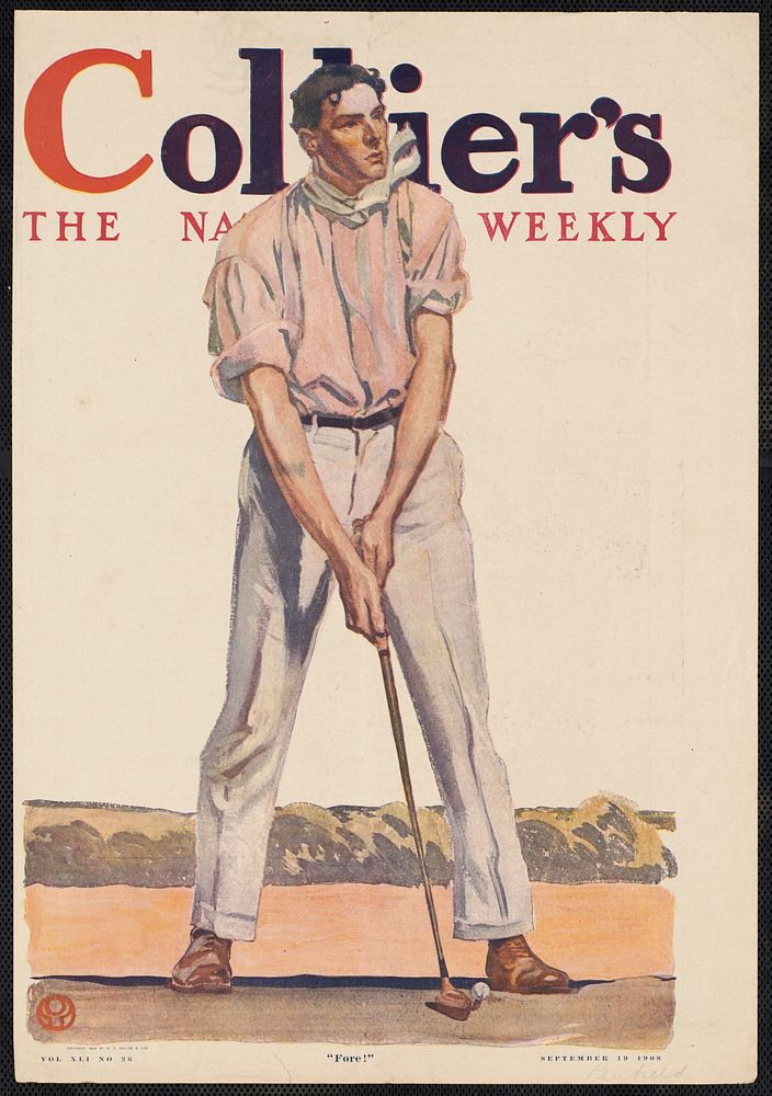             Collier's. "Fore!"           by Edward Penfield
