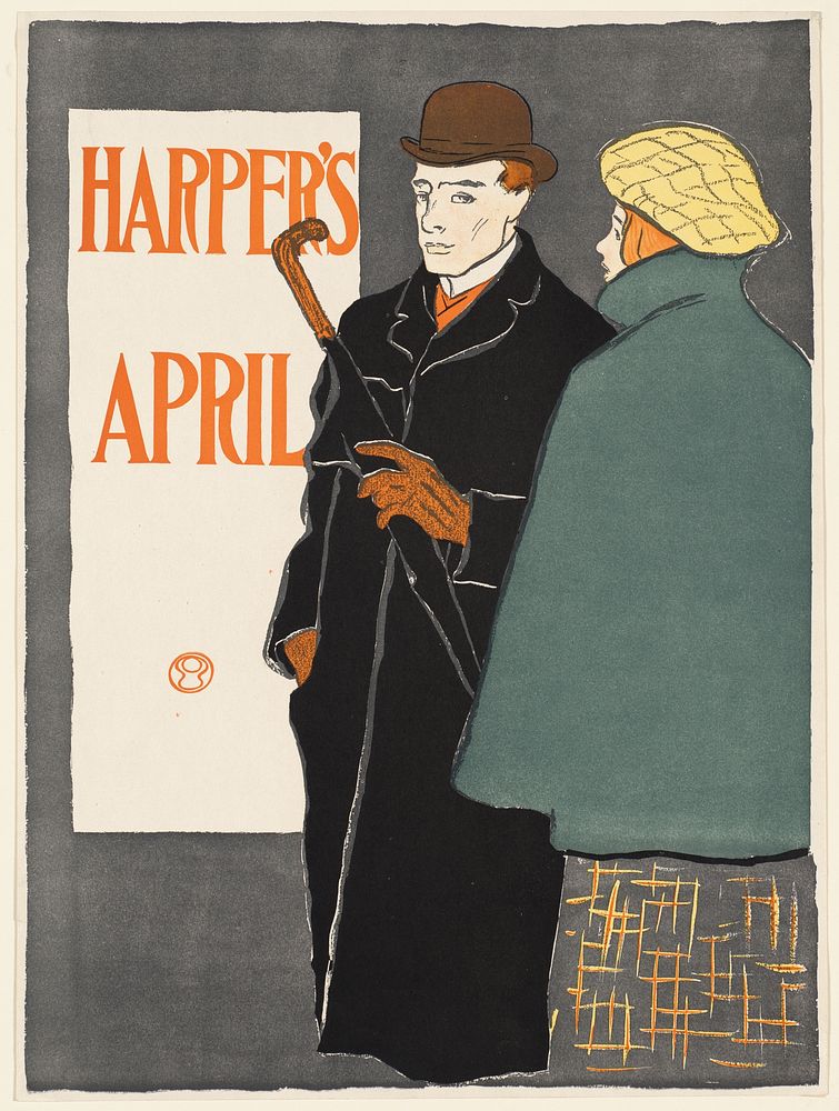             Harper's April           by Edward Penfield