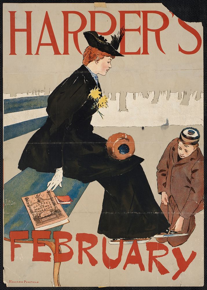             Harper's February           by Edward Penfield