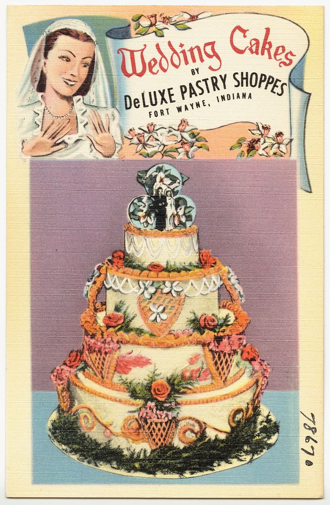             Wedding cakes by DeLuxe Pastry Shoppes, Fort Wayne, Indiana          