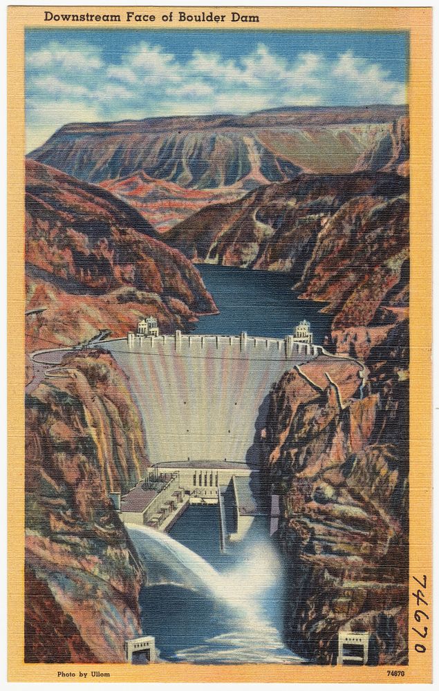             Downstream face of Boulder Dam          