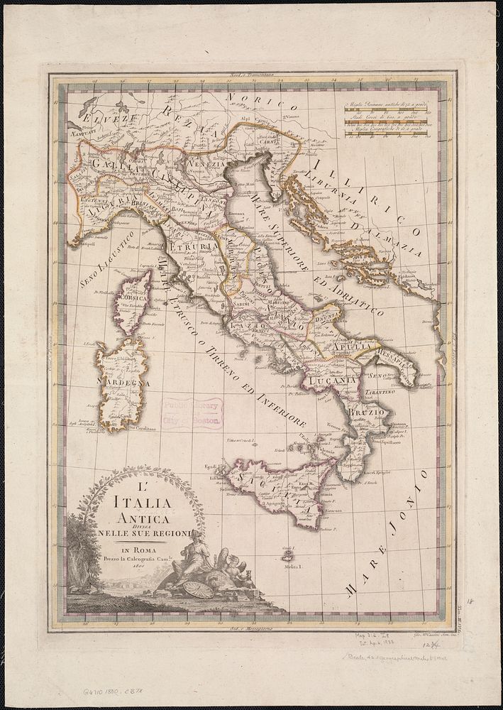             L'Italia antica divisa nelle sue regioni          