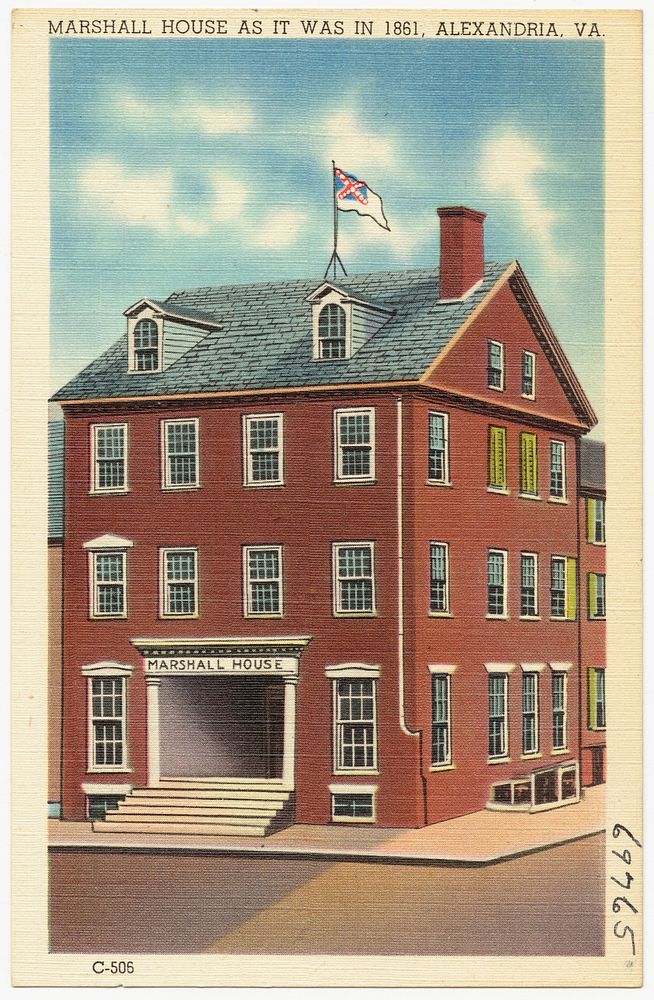             Marshall House as it was in 1861, Alexandria, VA.          