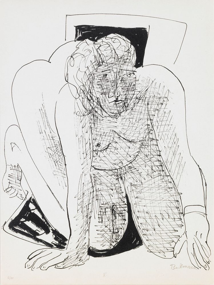 Crawling Woman, plate 5 from the portfolio “Day and Dream” by Max Beckmann